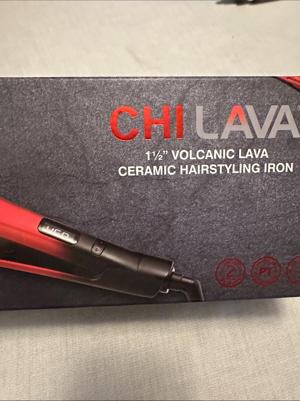 CHI Lava 1½" Volcanic Lava Ceramic Hairstyling Iron - Red